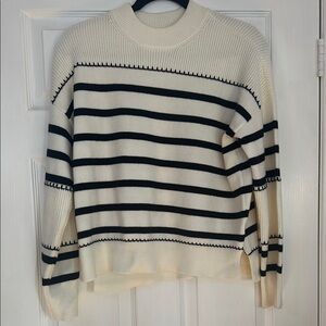 White and Black stripe sweater